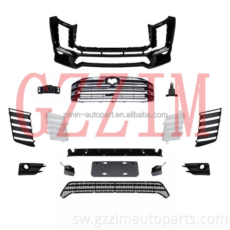 Sehemu za Mwili wa Plastiki Kits Grille Mbele na Bumper ya Nyuma Kwa Mabadiliko ya Nyanda za Juu kuwa Pr*fanya